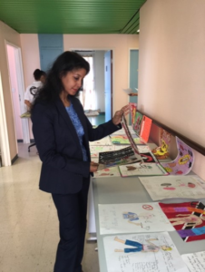 Judging the Poster Competition for World No Tobacco Day at the Cardio Thoracic Unit Mount Hope.